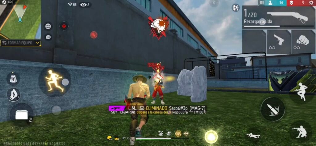 Cómo pegar todo rojo en Free Fire