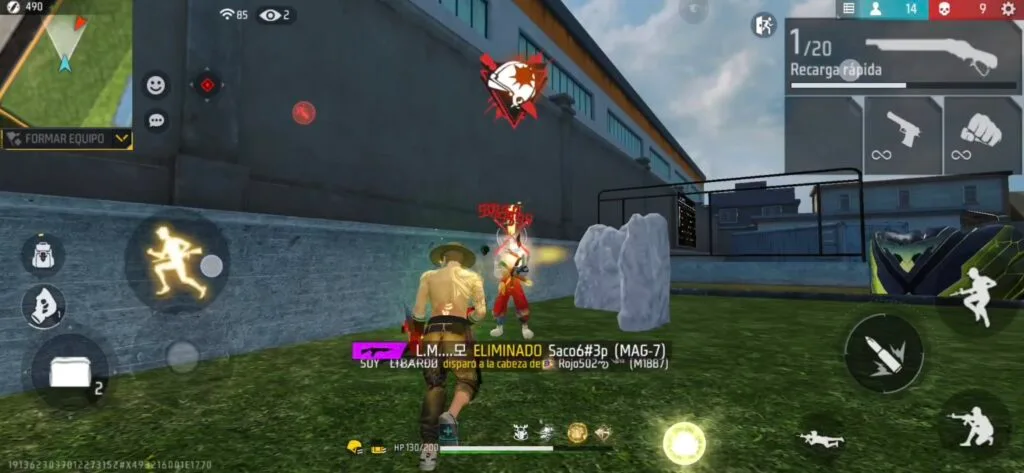 Cómo pegar todo rojo en Free Fire