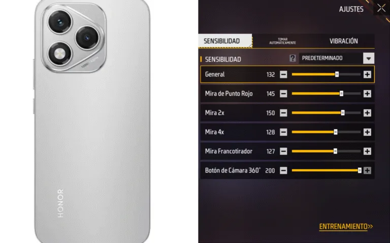 Sensibilidad Free Fire para Honor 400 Lite