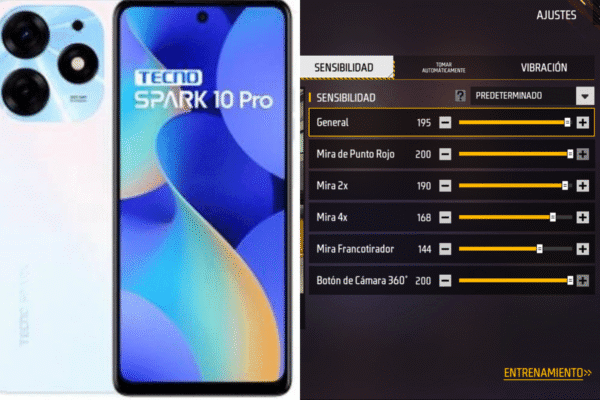 Sensibilidad Free Fire para Tecno Spark 10 Pro Actualizada 2025