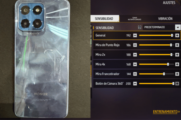 Sensibilidad de Free Fire para Honor X6s