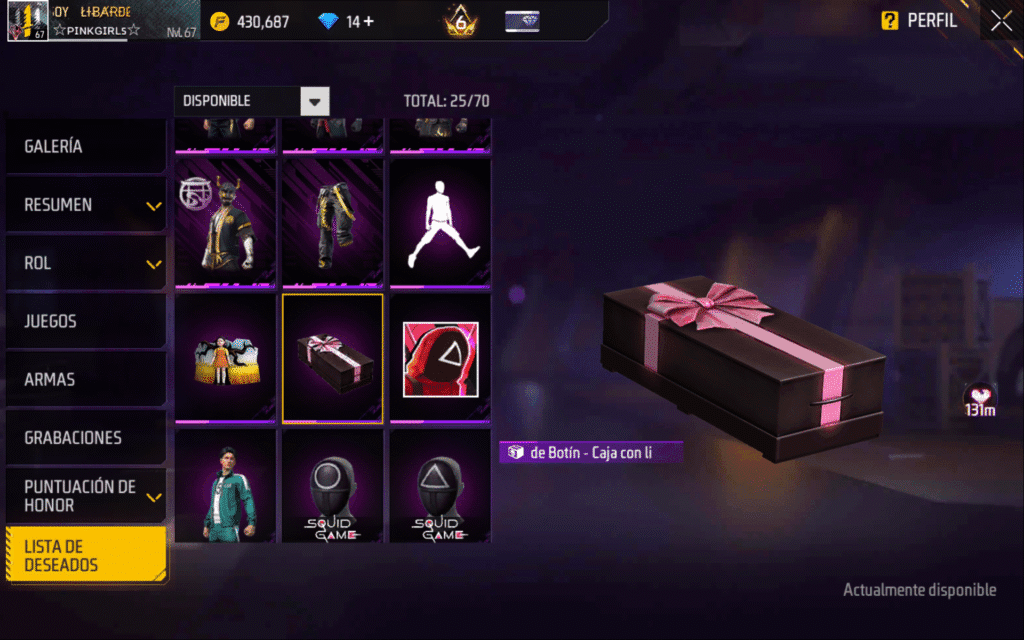 skin de caja de muerto con apariencia a la de la serie El Juego del Calamar