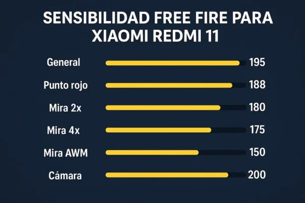 Sensibilidad Free Fire para Xiaomi Redmi 11 (2025)