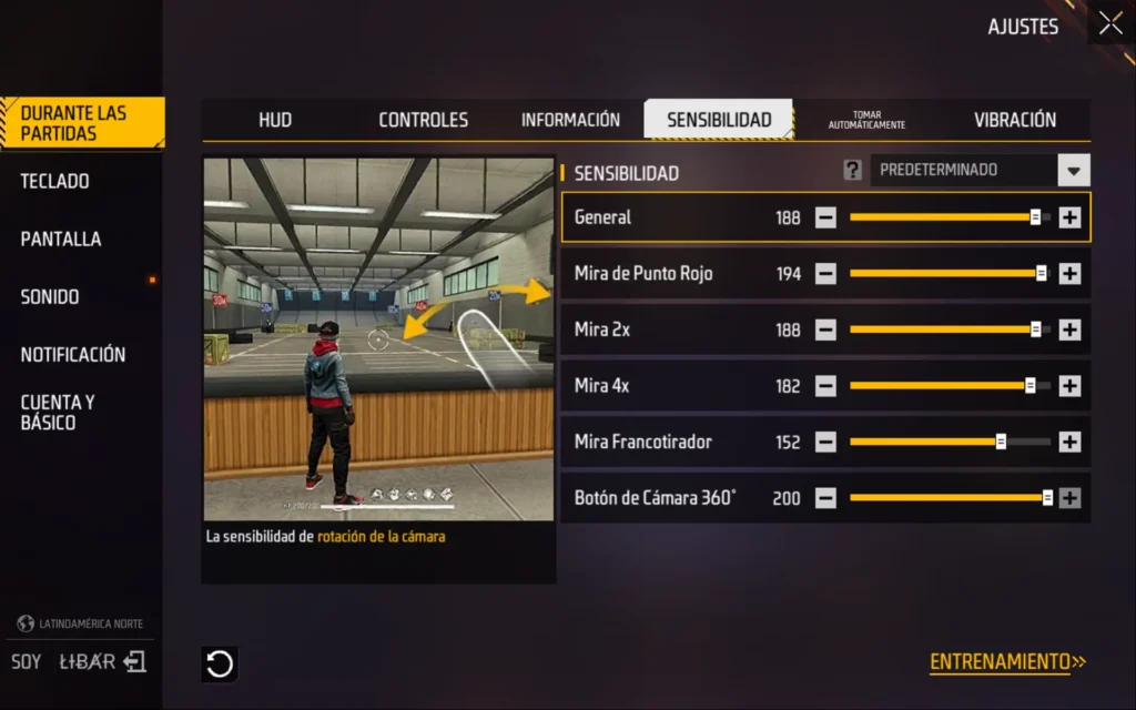 Sensibilidad Free Fire para Xiaomi Note 9