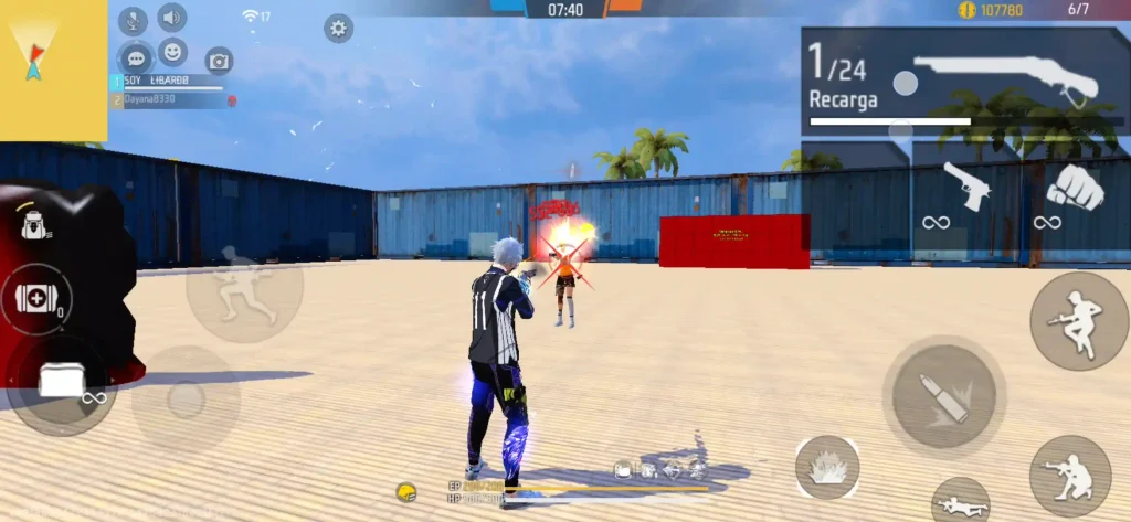 sensibilidad para dar todo rojo en Free Fire